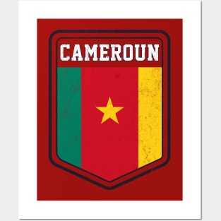 Cameroun // Vintage Look Flag Design Posters and Art